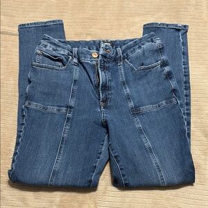 Express Blue Jeggings with Seam Detail